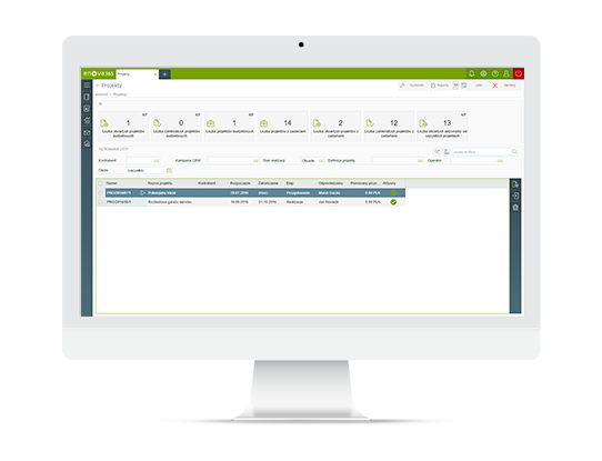 system do zarządzania projektami - enova365