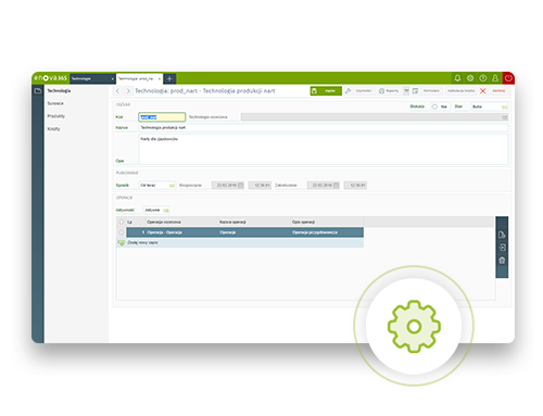 ERP enova365 moduł Produkcja