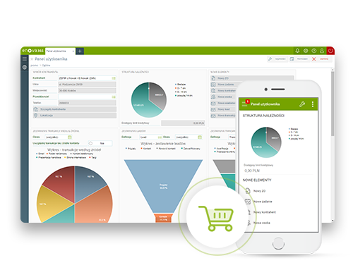 screen z modułu pulpit kontrahenta systemu ERP enova365