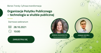 webinar Organizacje Pożytku Publicznego - technologia w służbie publicznej
