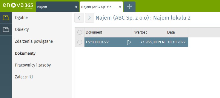 "Podpinanie" faktury za najem do dokumentów powiązanych z najmem